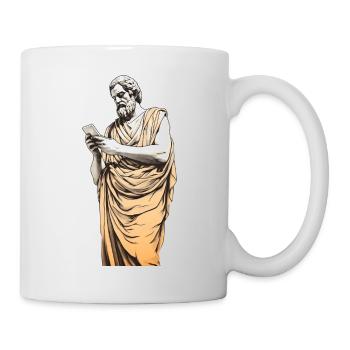 Greek Philosopher With Smartphone - Mug - white - Right