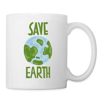Save Earth Nachhaltig Klimawandel - Tasse - Weiß - Rechts