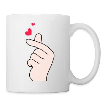 Cœurs de doigts 2 - Mug blanc - blanc - Droite
