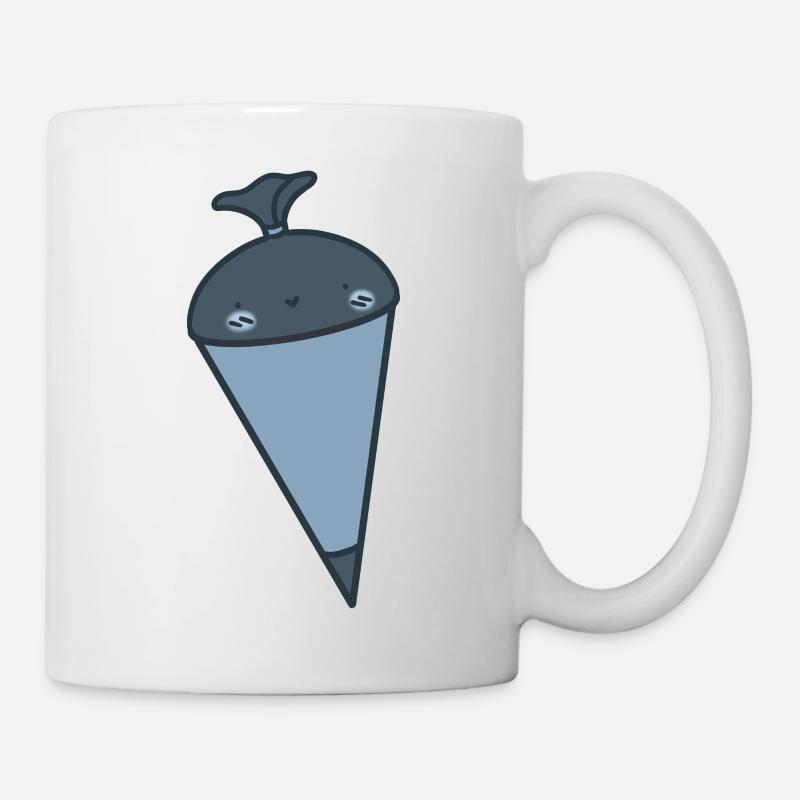 Süße Blaue Schultüte - Tasse - Weiß
