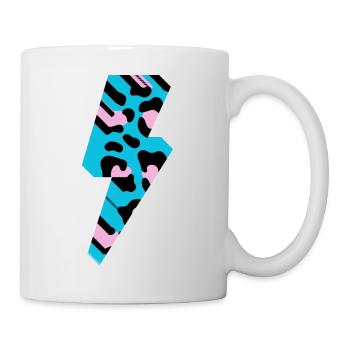 Leopard Blitz 3D - Tasse - Weiß - Rechts