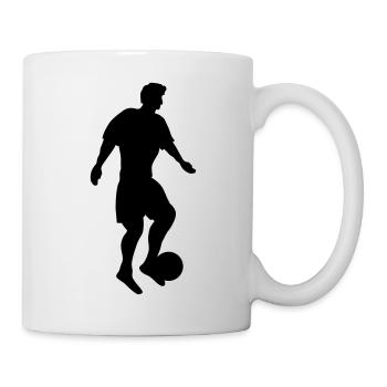 Silhouette de footballeur 001 - Mug blanc - blanc - Droite