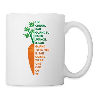 Carotte Chevaux - Mug blanc - blanc - Droite