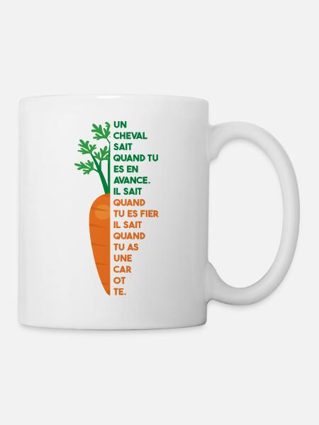 Carotte Chevaux - Mug blanc - blanc