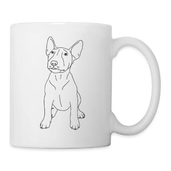 Bullterrier Puppy - Tasse - Weiß - Rechts