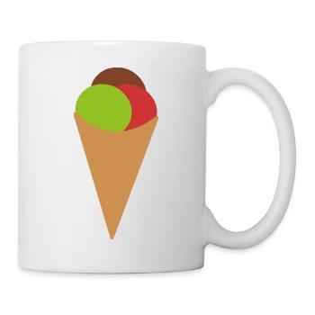 Eis - Tasse - Weiß - Rechts