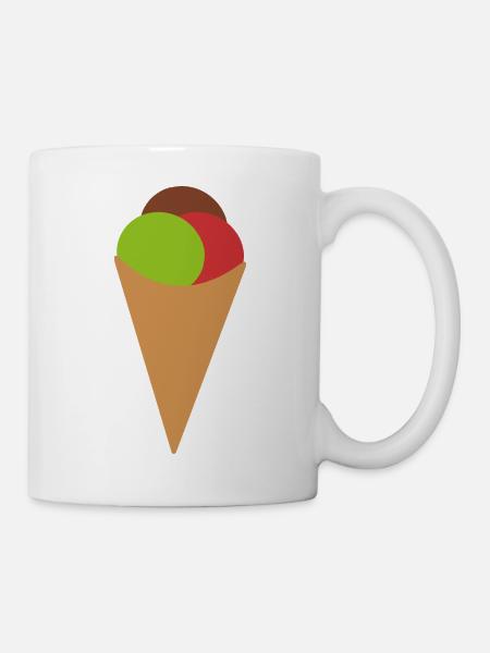 Eis - Tasse - Weiß