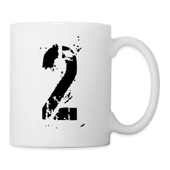 2 Zahl 2 Jahre - Tasse - Weiß - Rechts