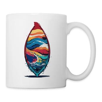farbenfrohes Sommermotiv - Tasse - Weiß - Rechts