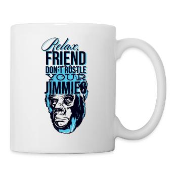 Funny Chill Relax friend monkey gorilla gift - Mug - white - Right
