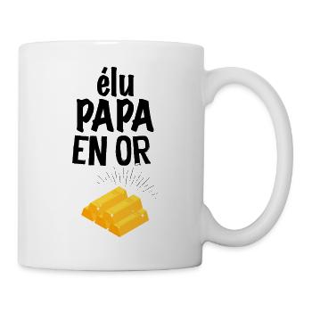 Mon Papa Précieux Elu Papa En Or - Mug blanc - blanc - Droite