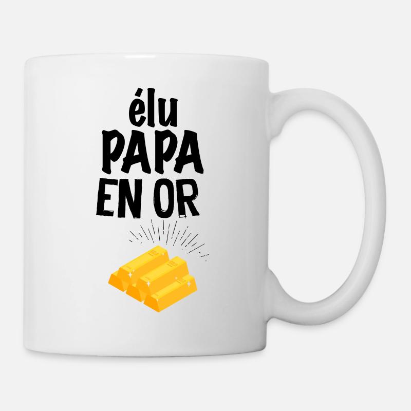 Mon Papa Précieux Elu Papa En Or - Mug blanc - blanc