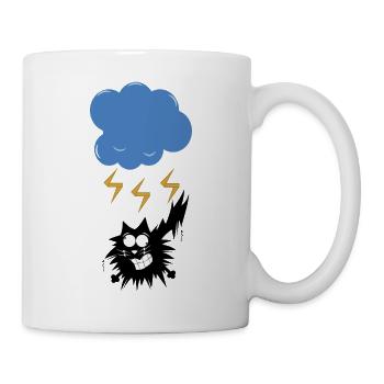 CAT STRUCK BY LIGHTNING - Tasse - Weiß - Rechts