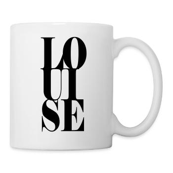 Louise Nom Prénom Police moderne Word Art - Mug blanc - blanc - Droite