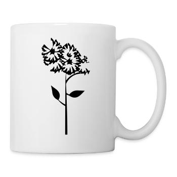 Flower with stem - Mug - white - Right
