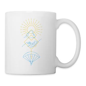 Pilote de parapente parapente soleil - Mug blanc - blanc - Droite
