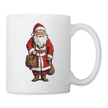 Père Noël rétro Art Noël Design - Mug blanc - blanc - Droite