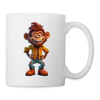 Johnny Boy der lässige Affe - Tasse - Weiß - Rechts