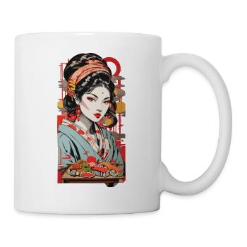 Sushi Geisha Japanese Art Pop Art Design - Mug - white - Right