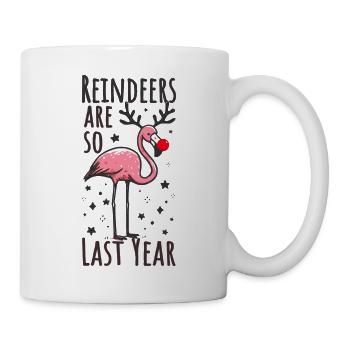 Flamant rose Noël dicton drôle - Mug blanc - blanc - Droite