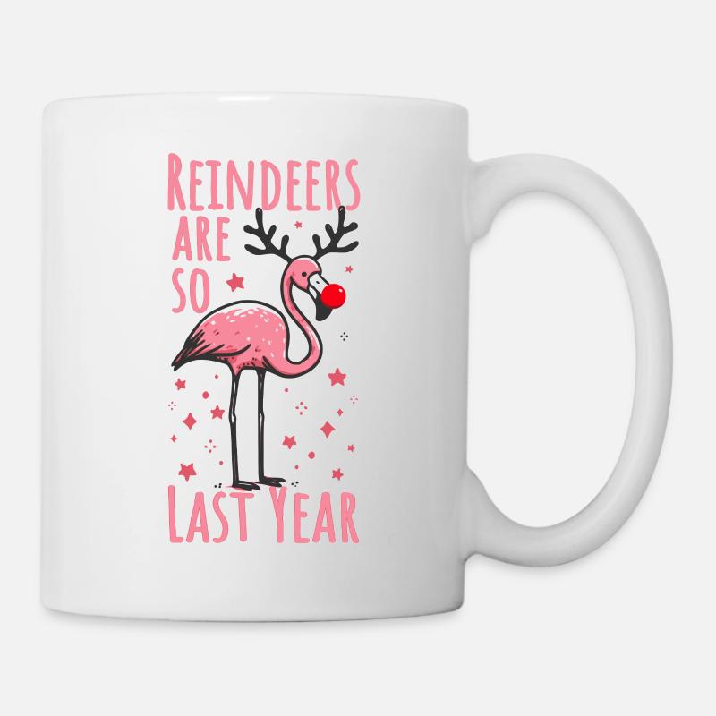 Flamingo Weihnachten Fun Spruch - Tasse - Weiß