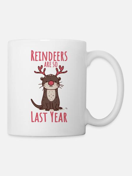 Otter Weihnachten Lustiger Spruch - Tasse - Weiß