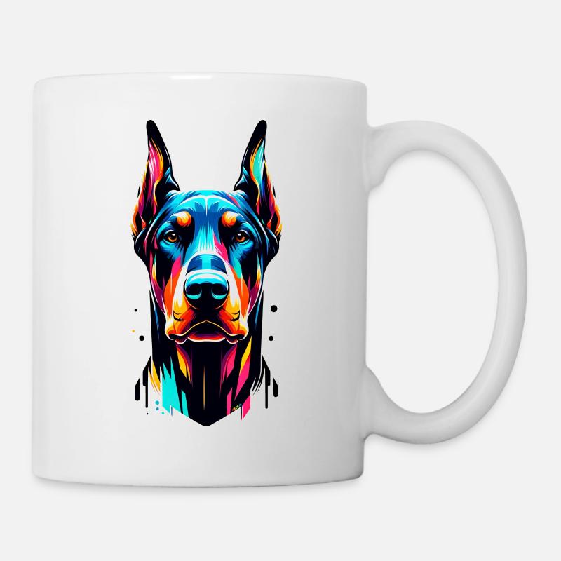 Chien peint quatre - Mug blanc - blanc