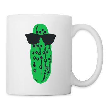 Un drôle de concombre avec des lunettes de soleil les concombres - Mug blanc - blanc - Droite