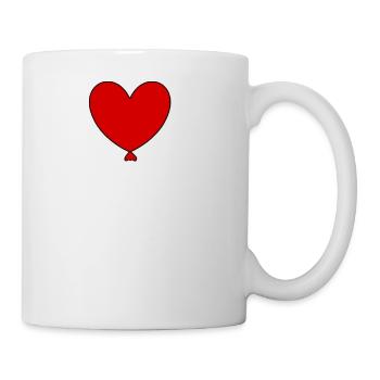 cœur rouge - Mug blanc - blanc - Droite