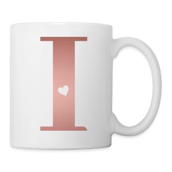letter I rose gold - Mug - white - Right