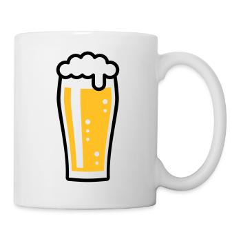 Bierglas (Bier / Willibecher / 2C) - Tasse - Weiß - Rechts