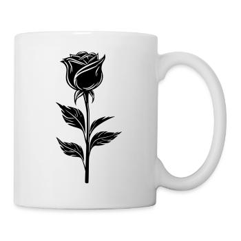 Simple rose design - Mug - white - Right