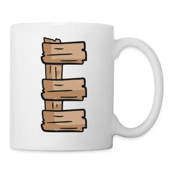 Letter E Wood Wooden Letter Name - Mug - white - Right