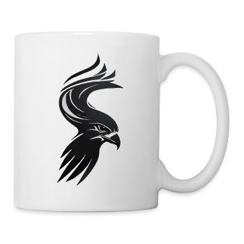 Adler Greifvogel Kopf - Tasse - Weiß - Rechts