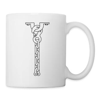tie necklace WHITE - Mug - white - Right