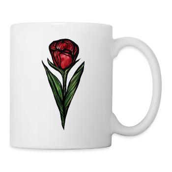 Rose - Tasse - Weiß - Rechts