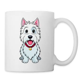 West Highland White Terrier chiot Impression artistique - Mug blanc - blanc - Droite