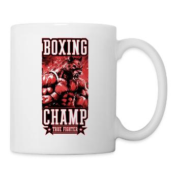 Wolf Boxer Kämpfer Boxing Champ - Tasse - Weiß - Rechts