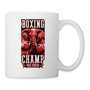 Elefant Boxer Kämpfer Boxing Champ - Tasse - Weiß - Rechts