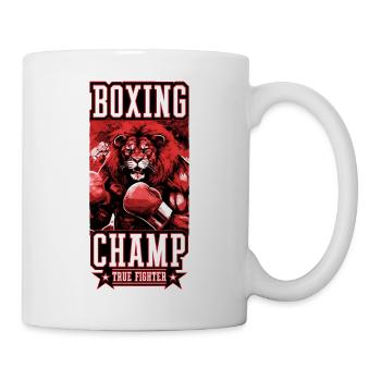 Löwe Boxer Kämpfer Boxing Champ - Tasse - Weiß - Rechts