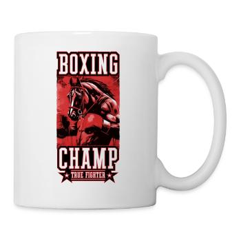 Pferd Boxer Kämpfer Boxing Champ - Tasse - Weiß - Rechts