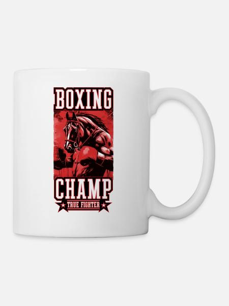 Pferd Boxer Kämpfer Boxing Champ - Tasse - Weiß