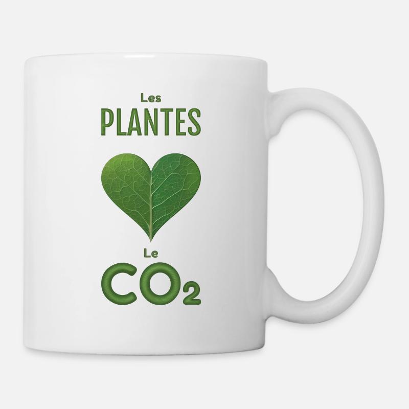 PFLANZEN LIEBEN CO2 - Tasse - Weiß