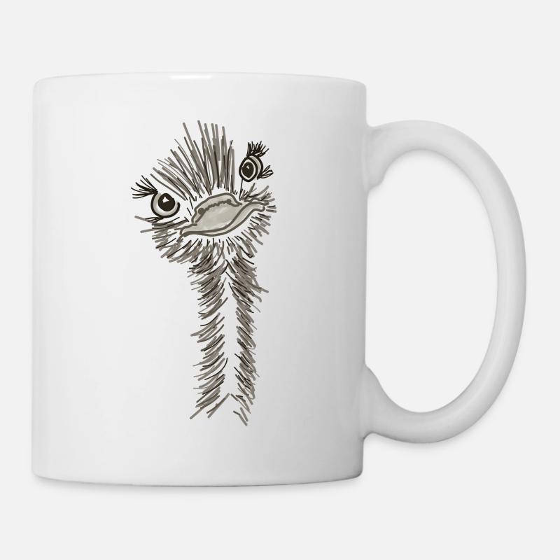 Strauss wildes Tier - Tasse - Weiß