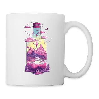World in a Bottle - Tasse - Weiß - Rechts