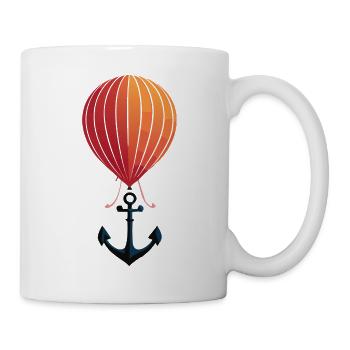 anker ballon - Tasse - Weiß - Rechts