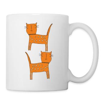 Cat Orange Double - Mug - white - Right
