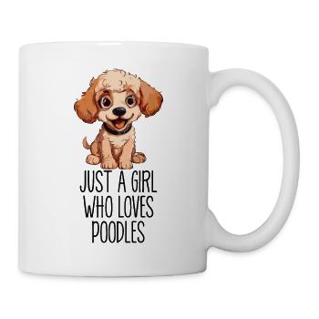 Juste une fille qui aime les caniches - Ich liebe Pudel - Mug blanc - blanc - Droite