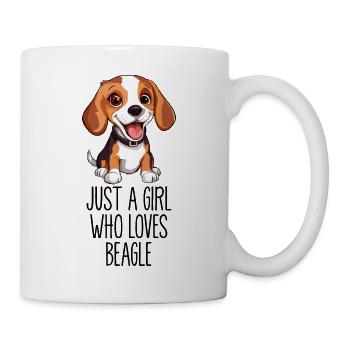 Just a girl who loves Beagles - Ich liebe Beagles - Tasse - Weiß - Rechts