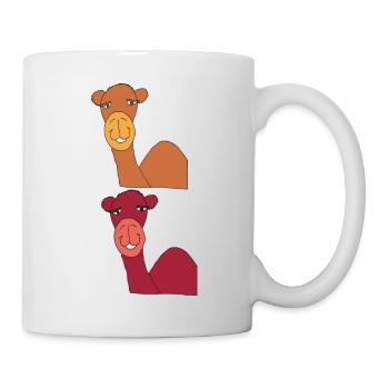 kamel doppelt - Tasse - Weiß - Rechts